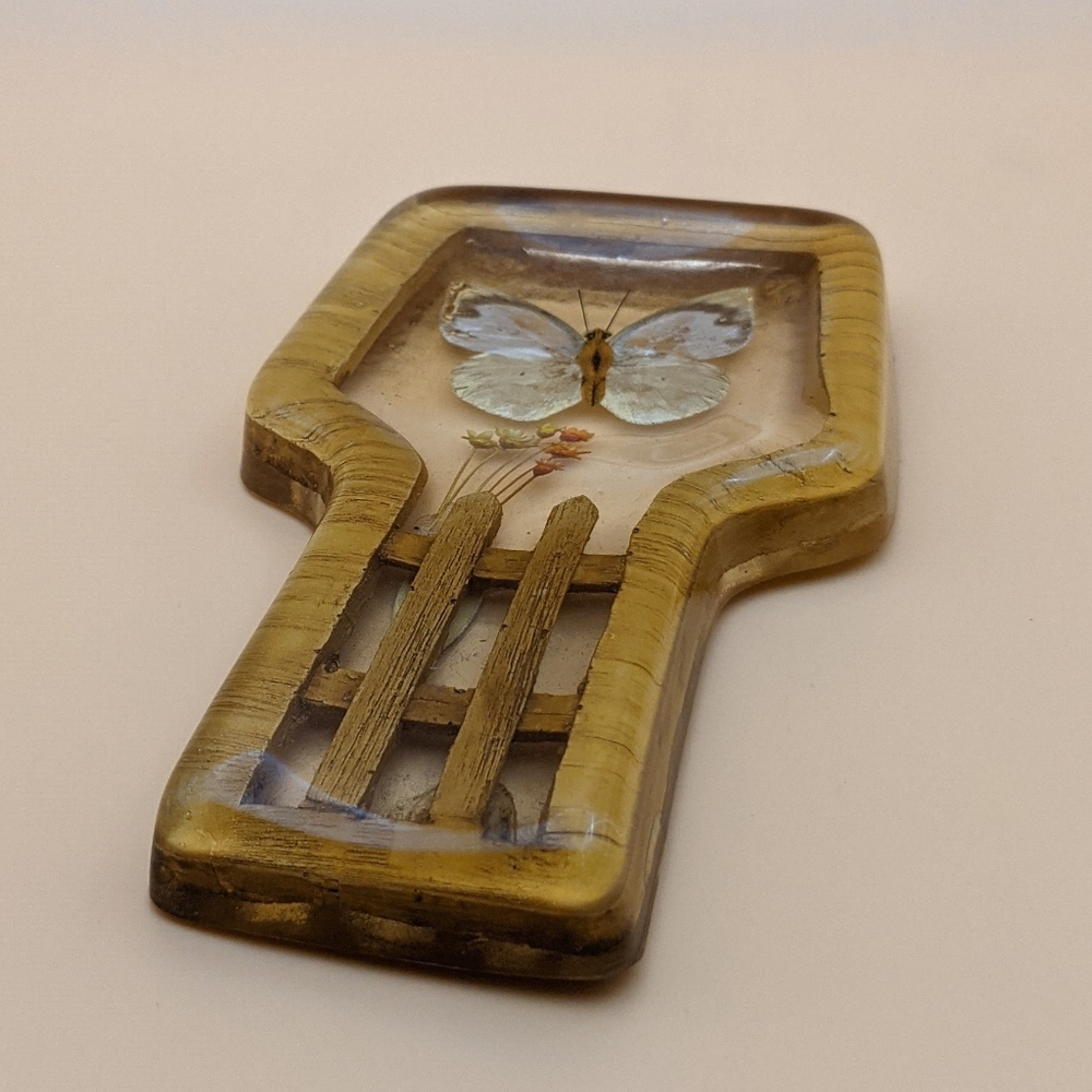 VTG MCM Butterfly Resin Spoon Rest - Picture 5 of 5